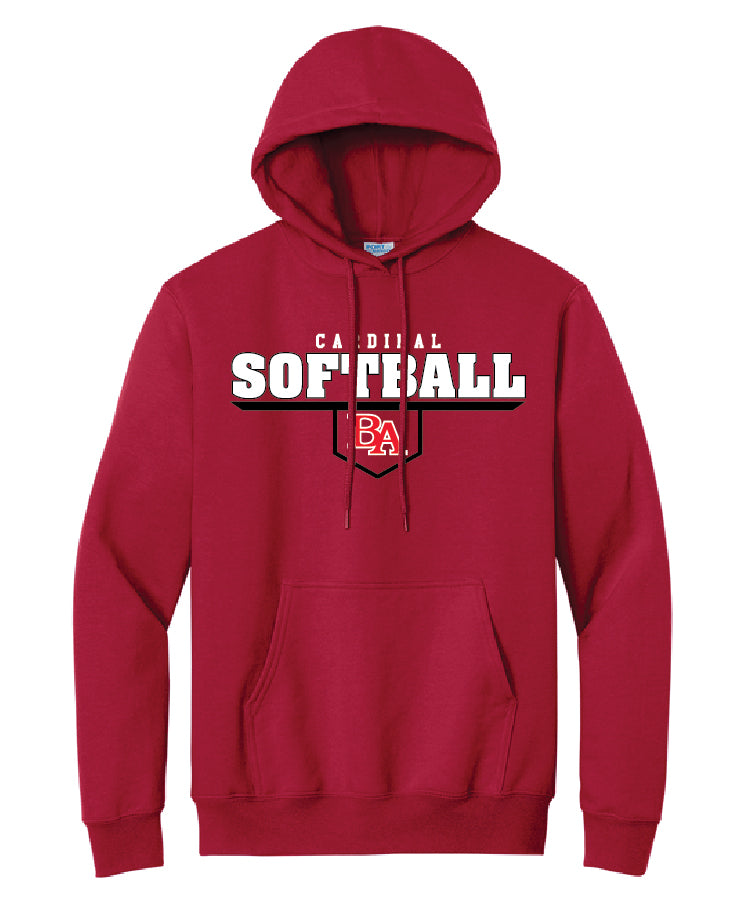 BA Softball Essential Hoodie - RED