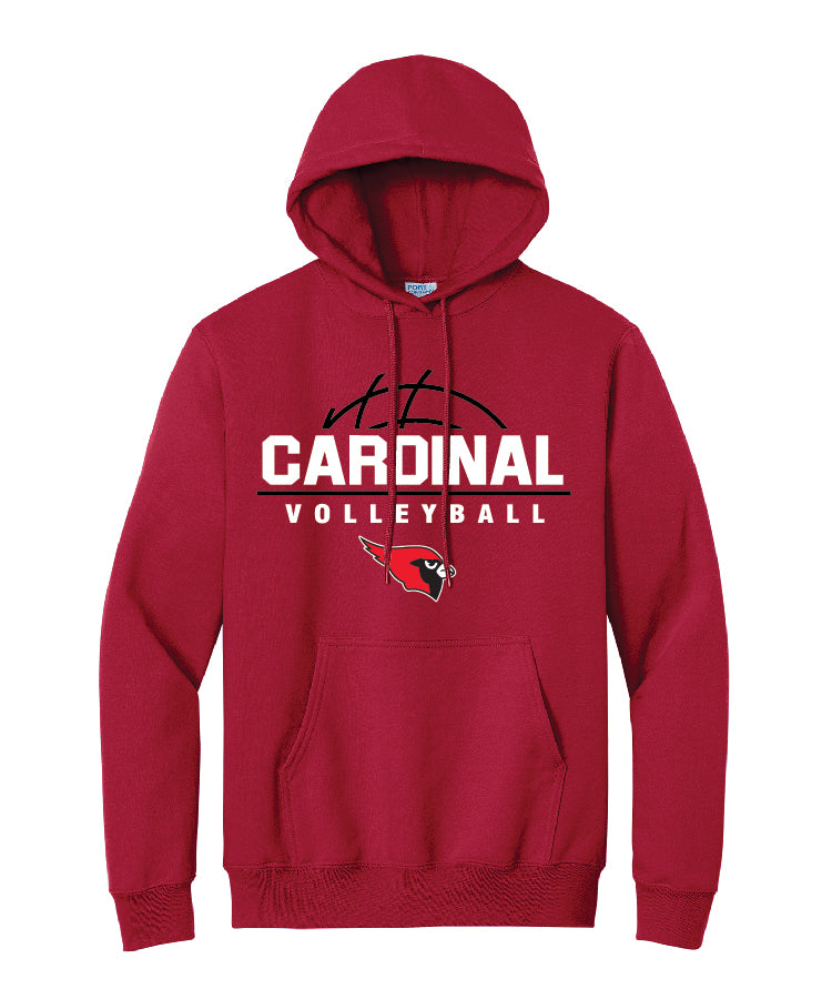 BA Volleyball Team Hoodie - Red (adult and youth)