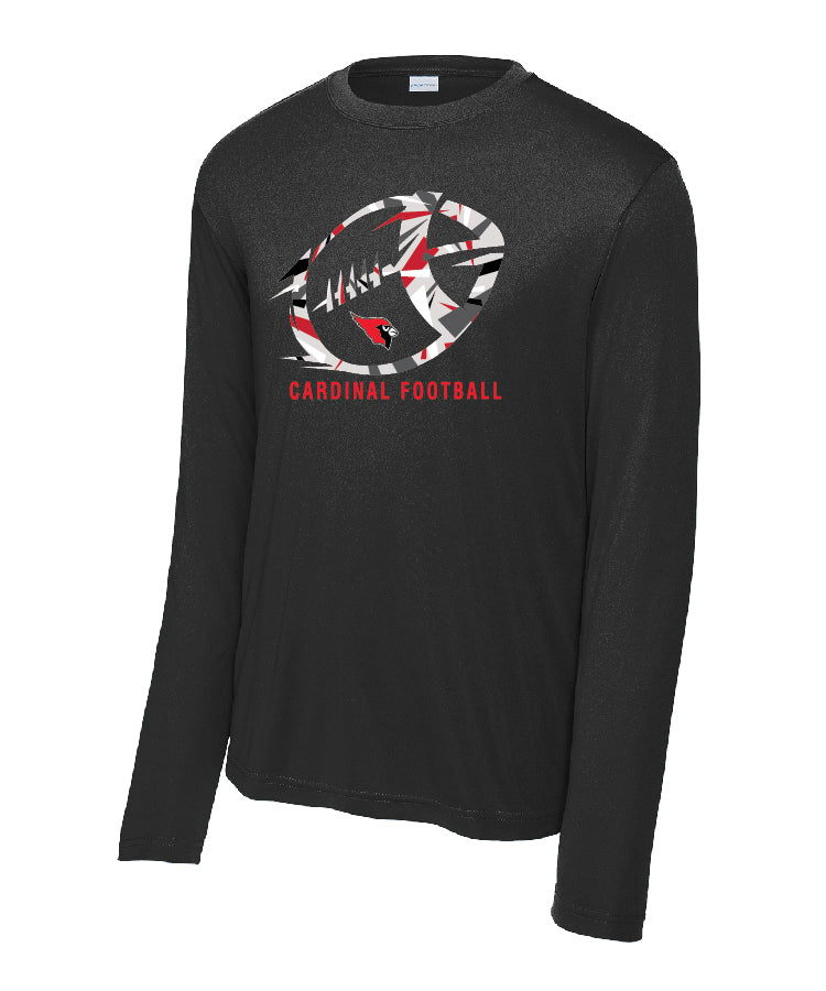 BA Football Long Sleeve Black Tee - DriFit
