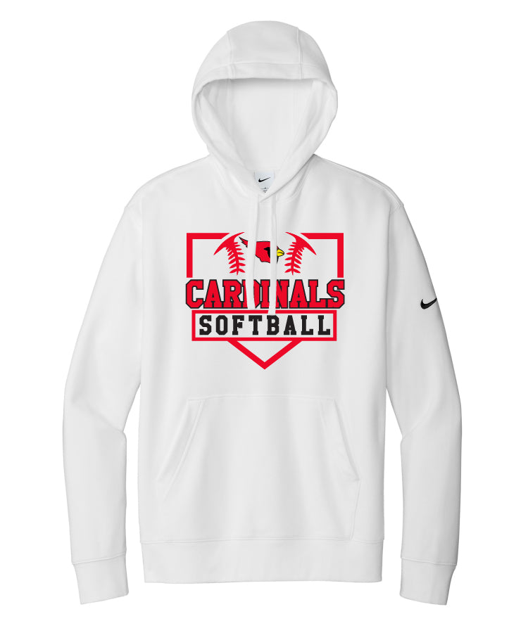 BA Softball NIKE hoodie - White