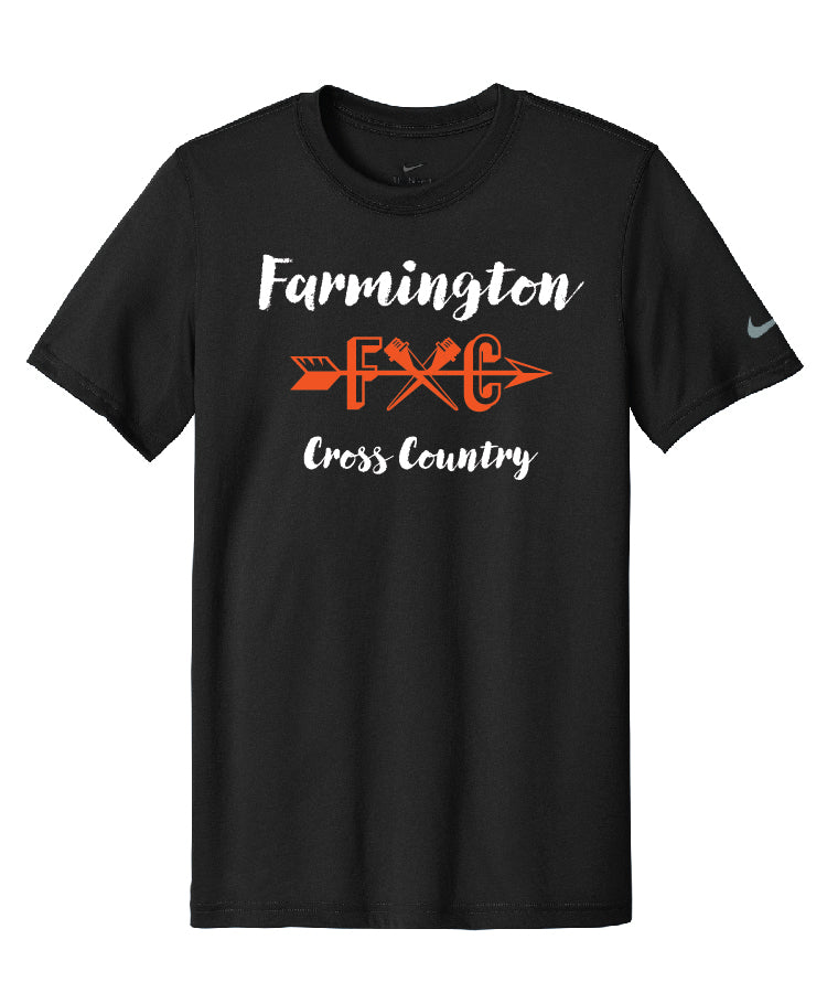 Summer XC Nike Short Sleeve Black tee FXC logo (adult and youth)