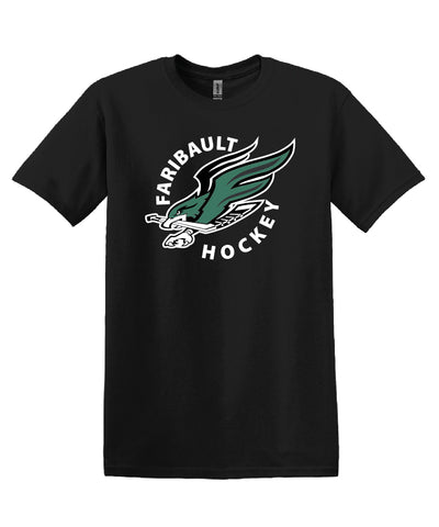 Faribault Hockey Black Tee (adult and youth)