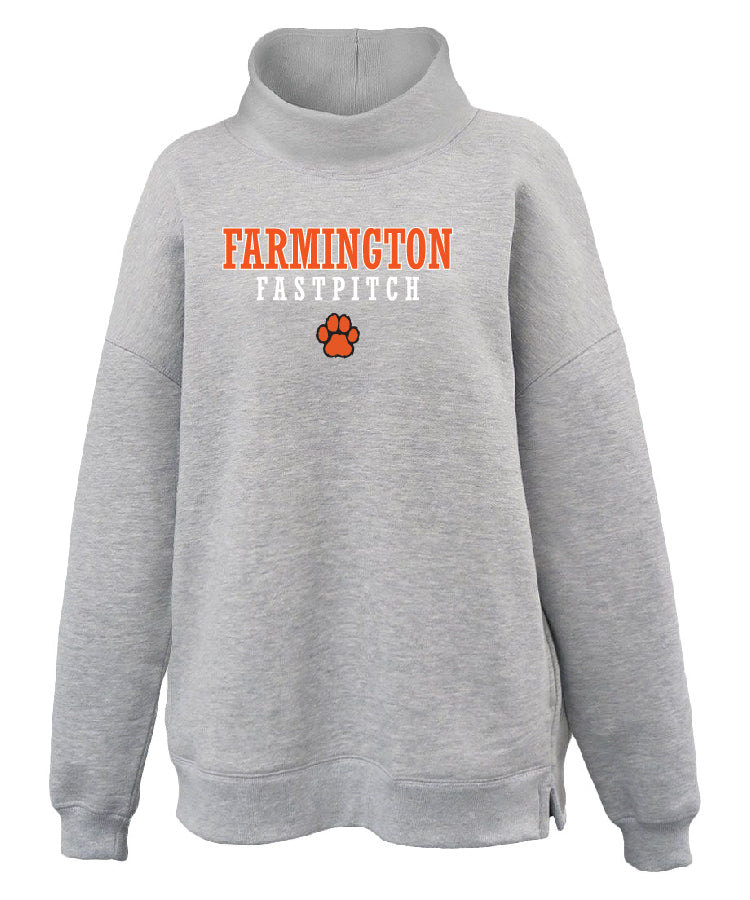 Gray Oversized Mockneck - Player