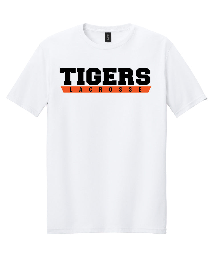Tigers Lacrosse Tee white (adult and youth)