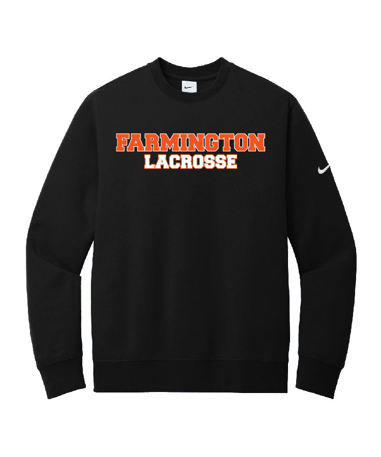 Farmington Lacrosse NIKE Crew - TWILL logo