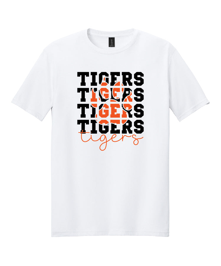 Farmington Soccer TIGERS TIGERS TIGERS White tee (adult and youth)