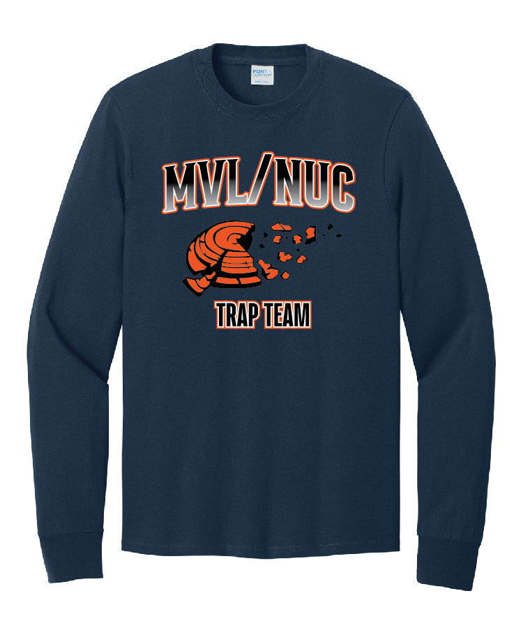 Trap Cotton/Blend Long Sleeve T-Shirt - Navy