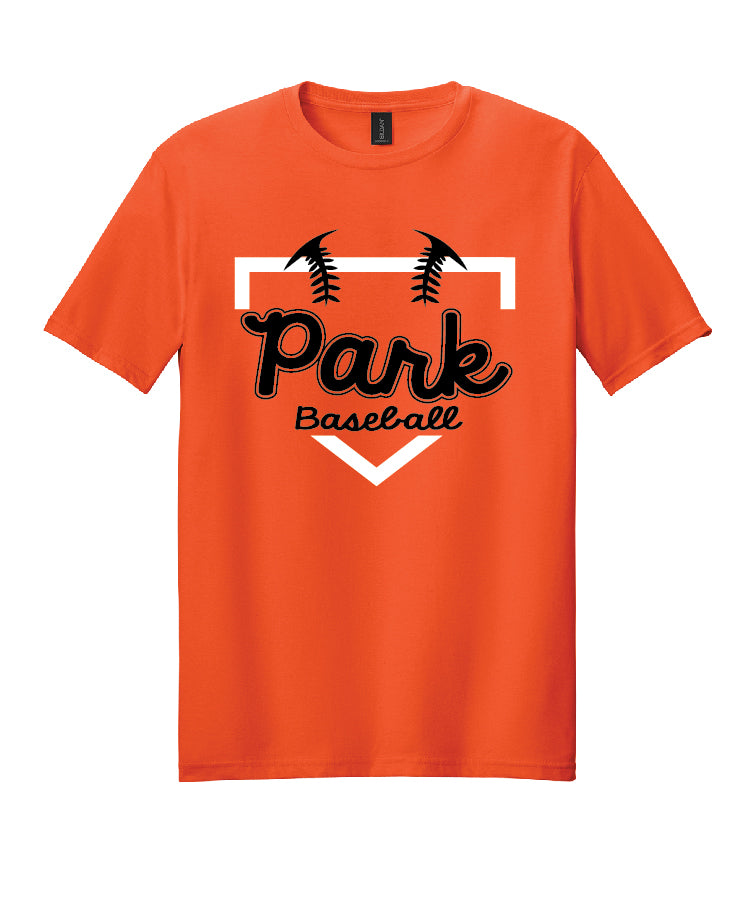SLP Baseball Tee - Orange Plate Logo (adult and youth)