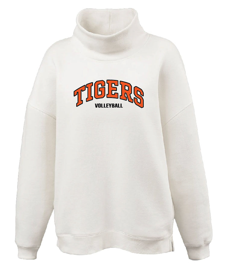 Volleyball Oversized MockNeck WHITE