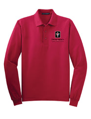 DMCS Red Long Sleeve Polo Shirt (adult; ladies; youth)