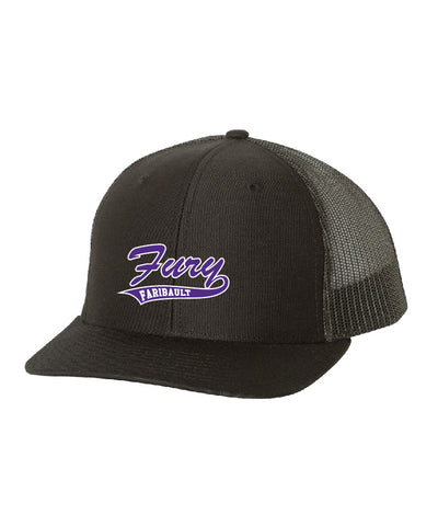 FURY Black Hat - Richardson Snapback Trucker Cap