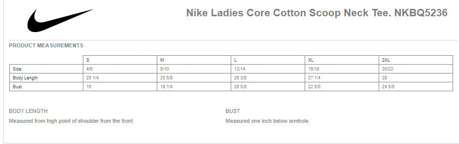 Nike Ladies Core Cotton Scoop Neck Tee