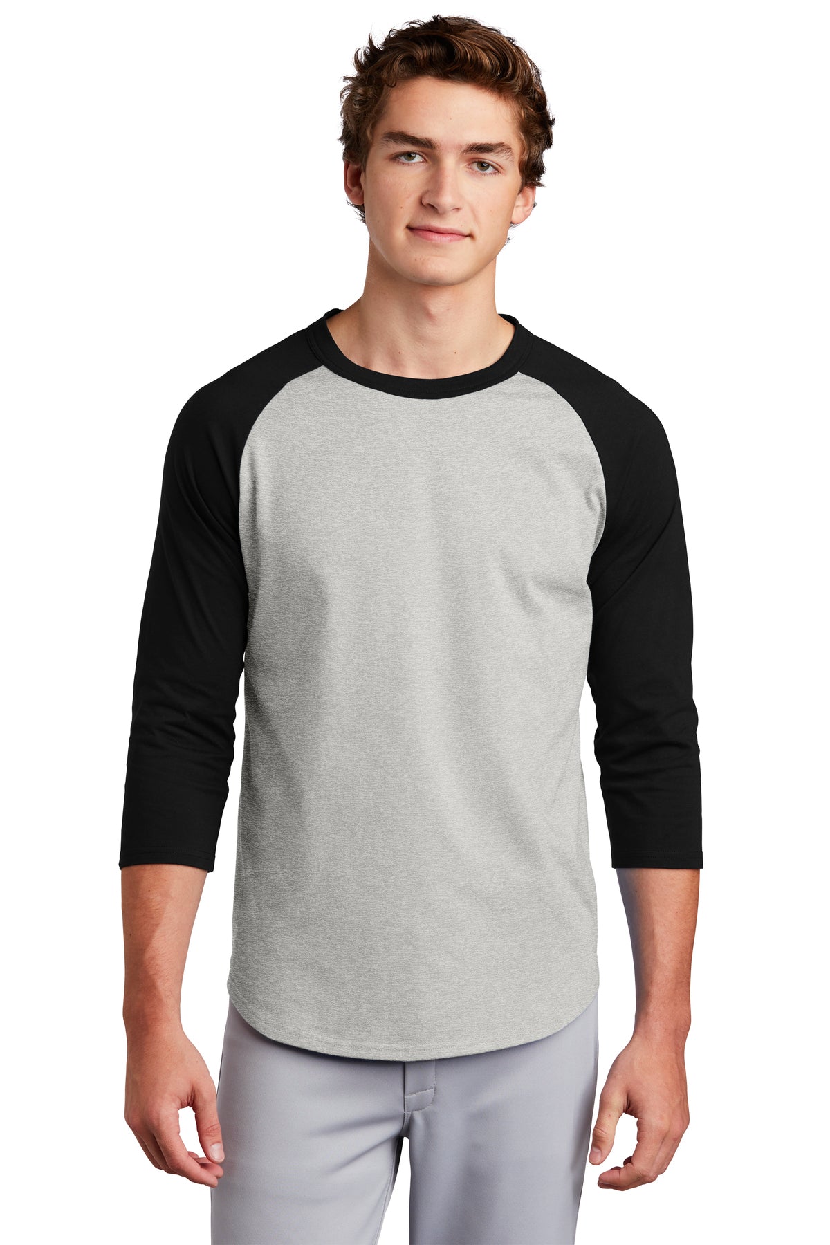 DMCS  Raglan Jersey - Heather Grey\Black - adult and youth
