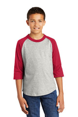 DMCS  Raglan Jersey - Heather Grey\Red- adult and youth