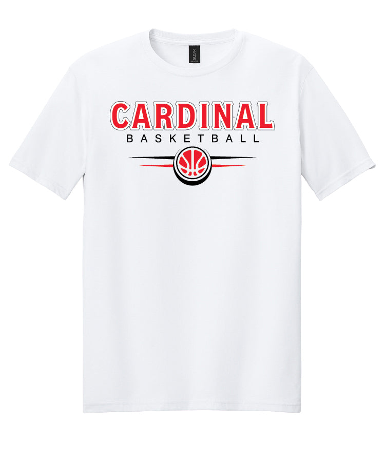 BA Basketball T-Shirt White Short-sleeved (adult and youth)