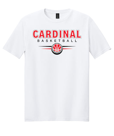 BA Basketball T-Shirt White Short-sleeved (adult and youth)