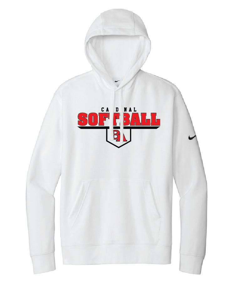 BA Softball NIKE hoodie - White