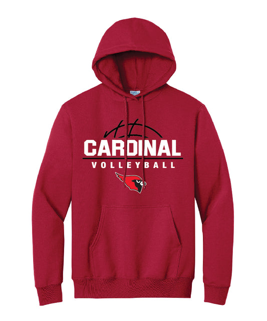 BA Volleyball Team Hoodie - Red (adult and youth)
