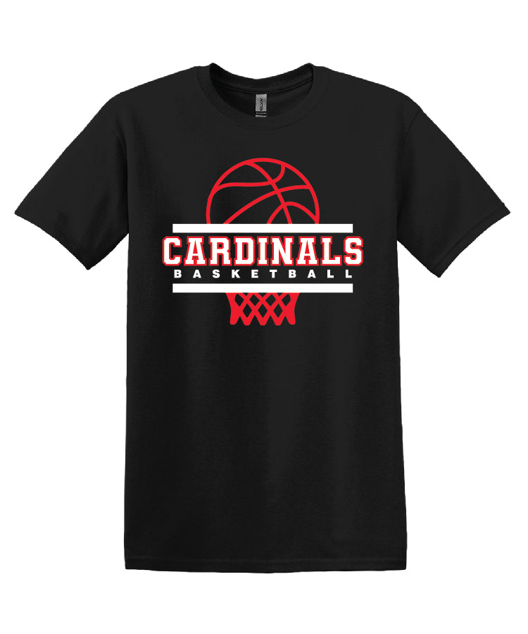 BA Basketball T-Shirt Grey Black -sleeved (adult and youth)