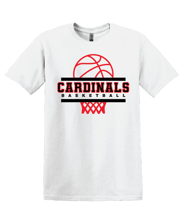 BA Basketball T-Shirt White Short-sleeved (adult and youth)