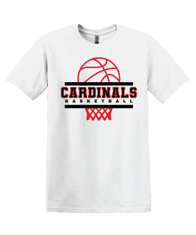 BA Basketball T-Shirt White Short-sleeved (adult and youth)