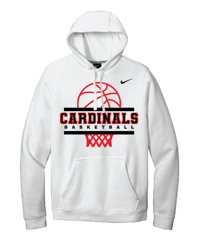 Cardinal Basketball White Nike Crew hoodie