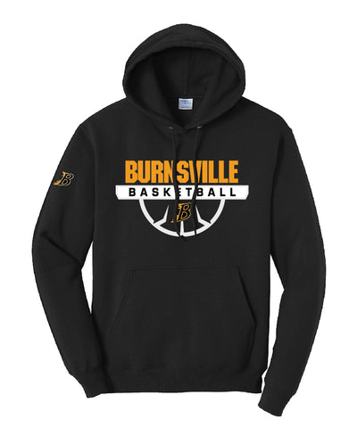 Burnsville Basketball Standard black hoodie (adult and youth)