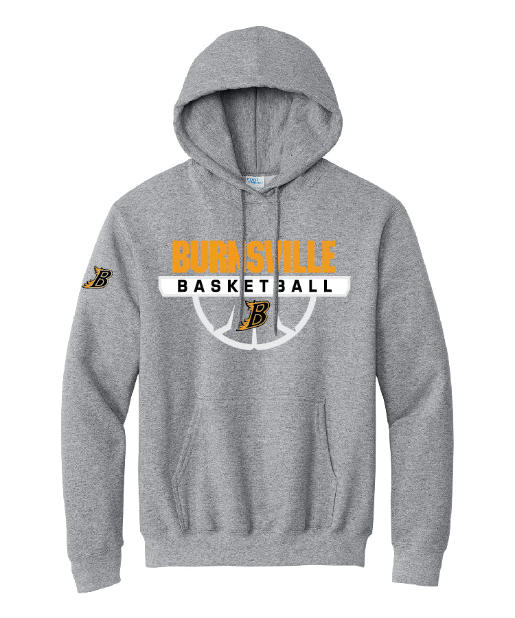 Burnsville Basketball Standard Athletic Heather hoodie (adult and youth)