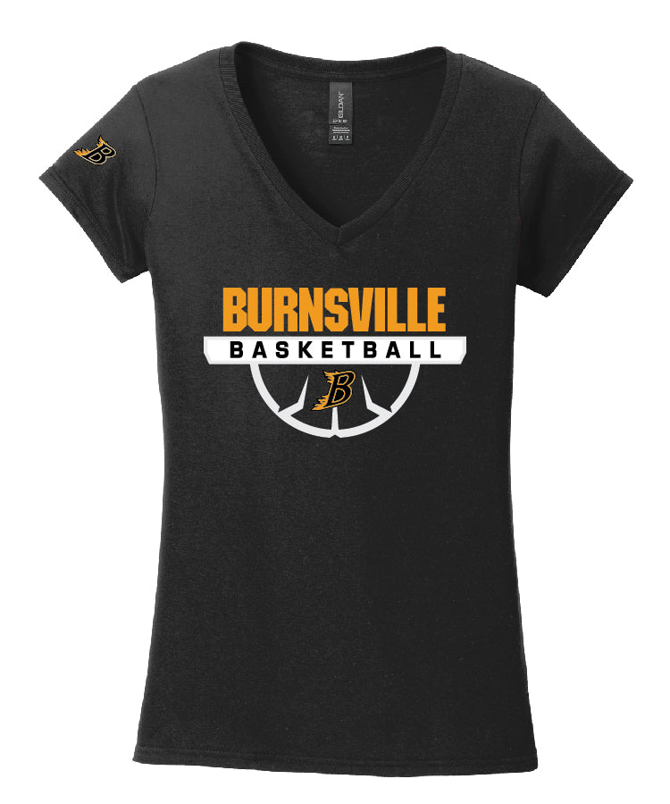 Burnsville Basketball Ladies Black Short Sleeve )