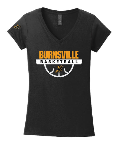 Burnsville Basketball Ladies Black Short Sleeve )