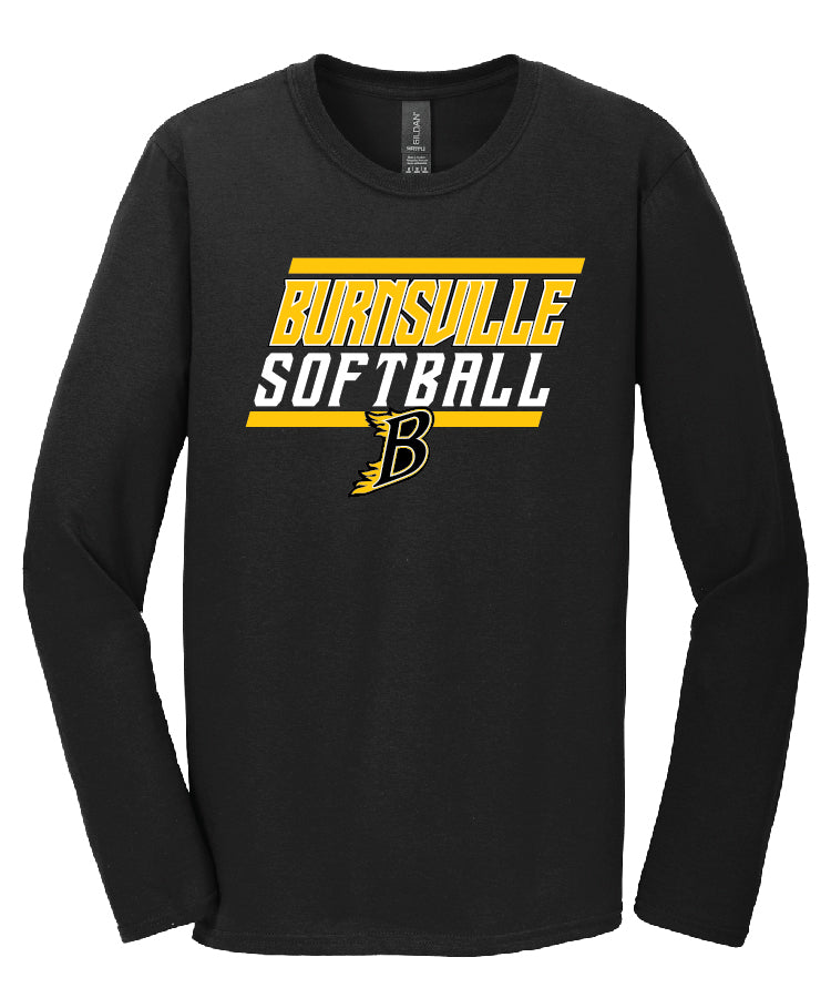 Burnsville Long Sleeve Black Tee