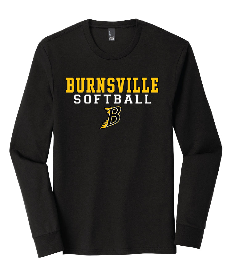 Burnsville Long Sleeve Black Tee