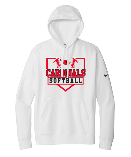 BA Softball NIKE hoodie - White
