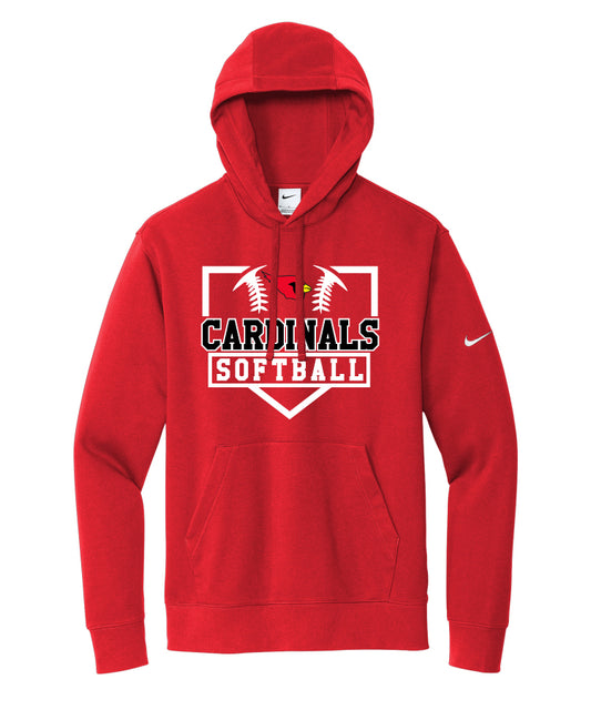 BA Softball NIKE hoodie - RED