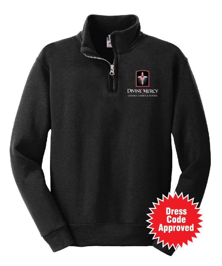 DMCS 1/4 Zip (adult) - BLACK