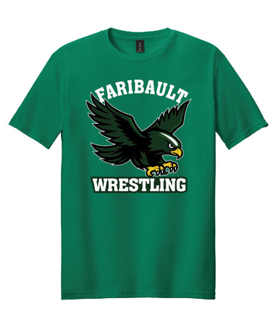 Faribault Wrestling Tee - Kelly Green  (adult and youth)