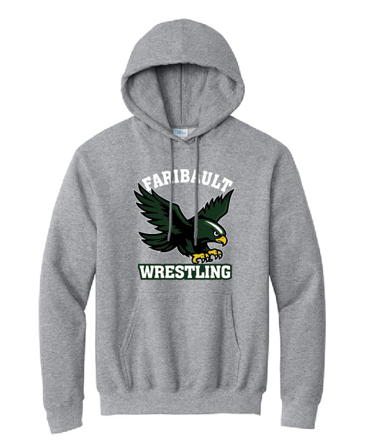 Faribault Wrestling Hoodie - Athletic Heather (adult and youth)