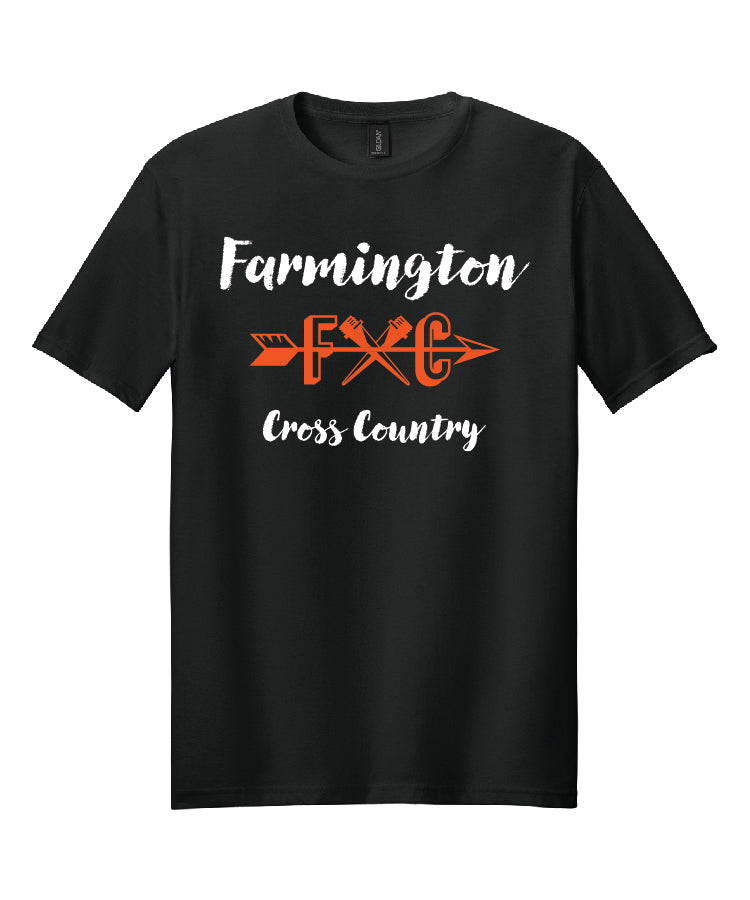 Farmington Cross Country Short Sleeve Shirt Black - FXC Logo (adult and youth)