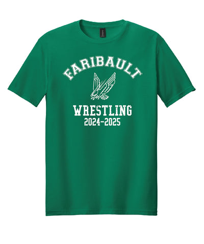 Faribault Wrestling Tee - Kelly Green  (adult and youth)