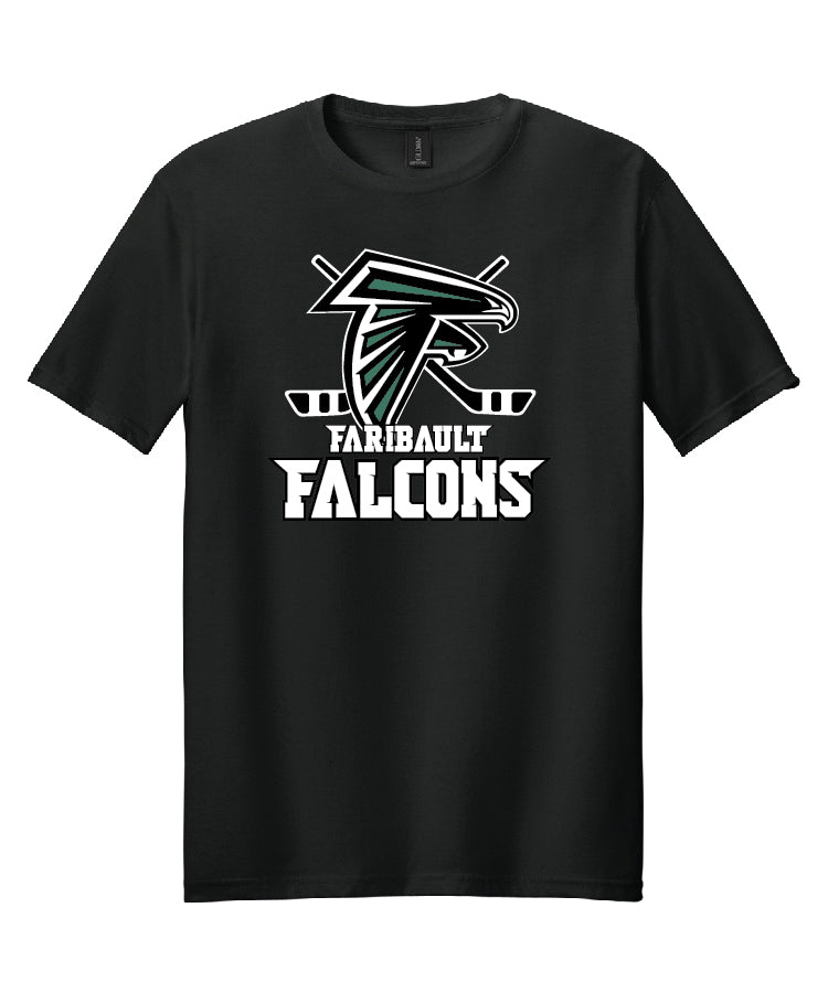 Faribault Hockey Black Tee (adult and youth)