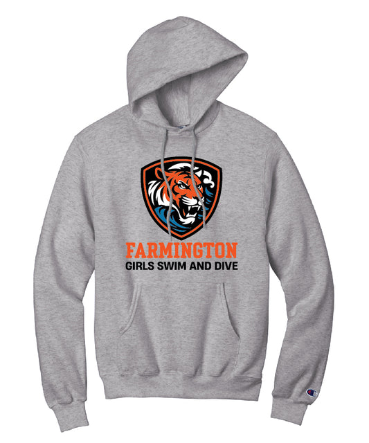 Farmington Swim & Dive Hoodie - Silver\Grey