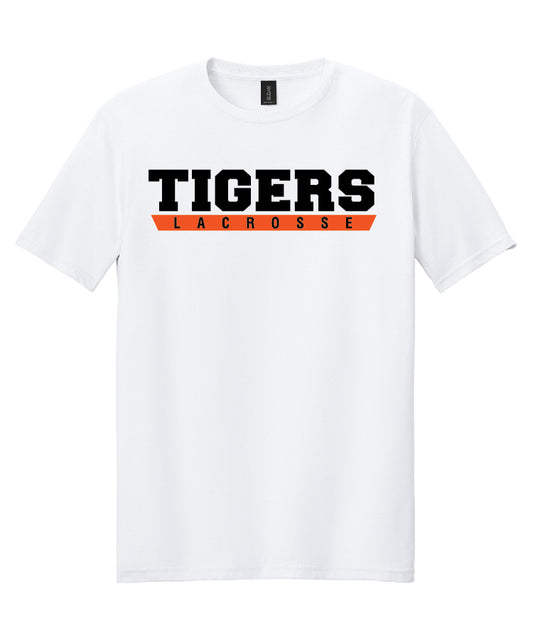 Tigers Lacrosse Tee white (adult and youth)