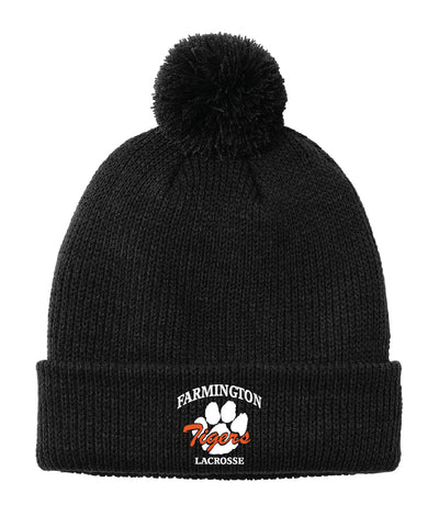 Farmington LAX Hockey POM Beanie