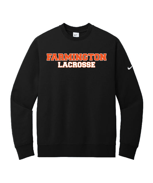 Farmington Lacrosse NIKE Crew - TWILL logo