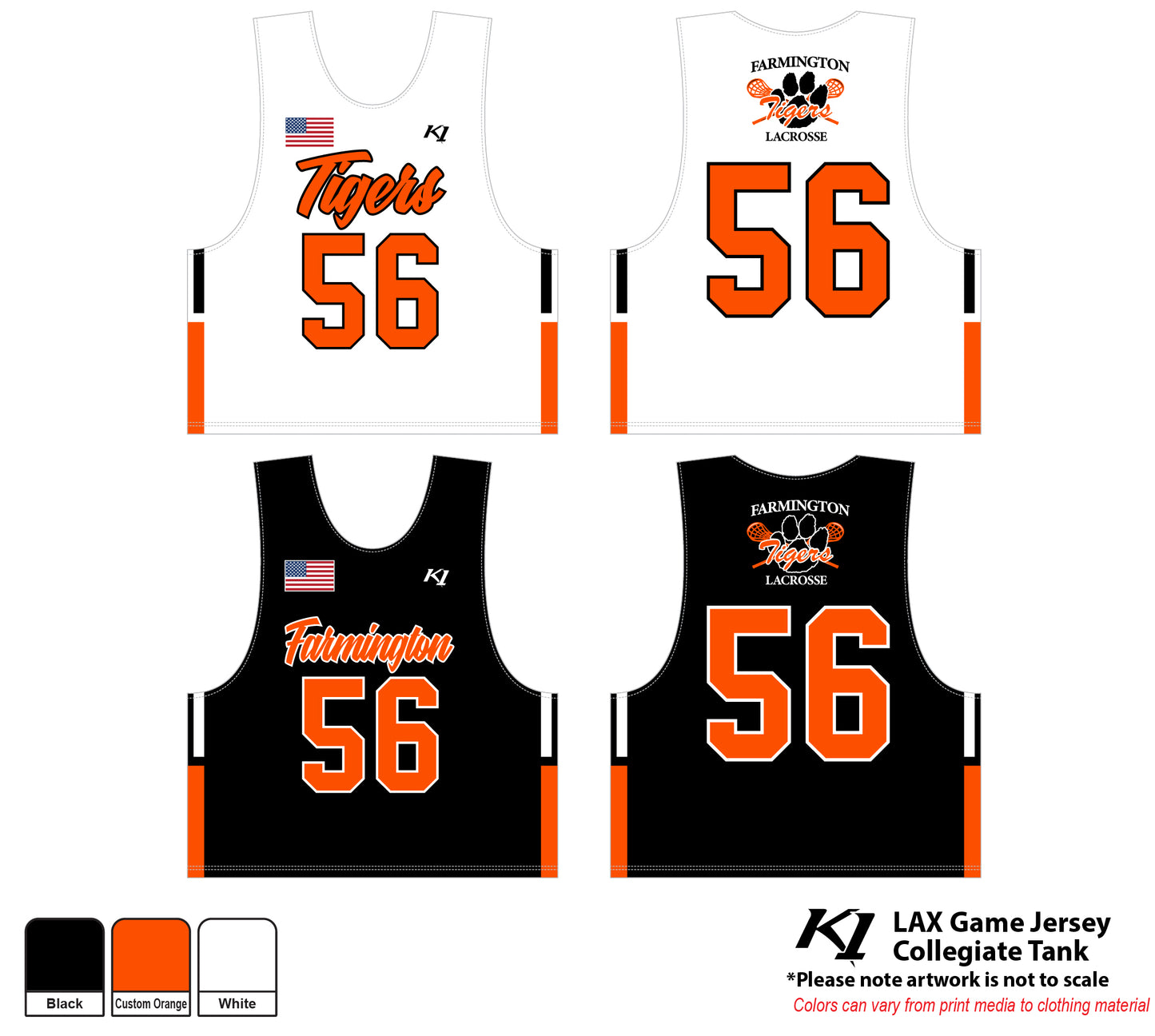 Farmington Lacrosse Uniform (Top Only) boys and girls