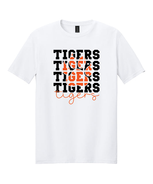 Farmington Soccer TIGERS TIGERS TIGERS White tee (adult and youth)