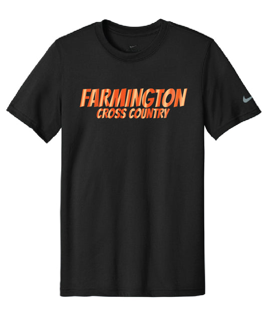 Farmington Cross Country NIKE tee (metallic logo)
