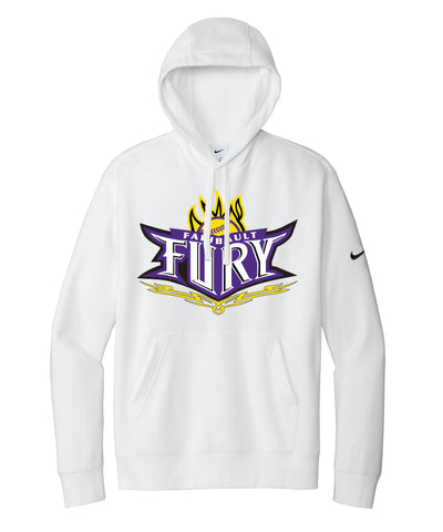 Fury Flame Logo Nike Hoodie White