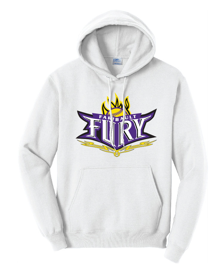 Fury Flame Logo White Hoodie