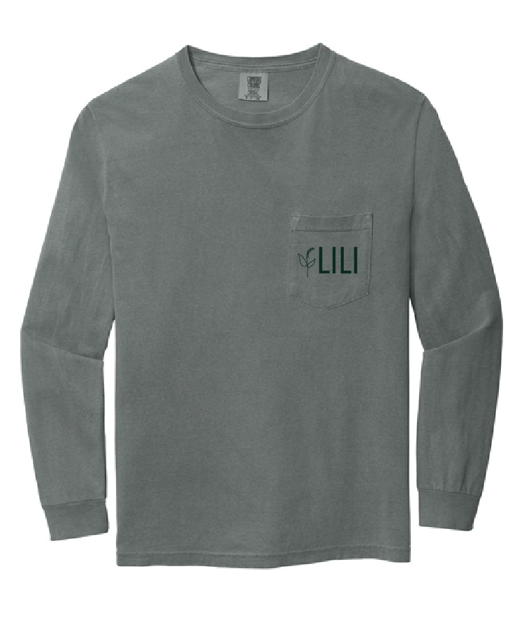 LILI Comfort Colors Heavyweight Ring Spun Long Sleeve Pocket Tee